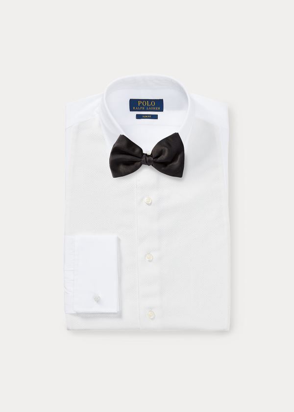 Camisa Smoking Polo Ralph Lauren Hombre Blancos - Slim Fit Poplin - RSYPI2379